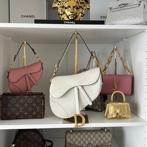 ❌SOLD❌ DIOR white saddle bag